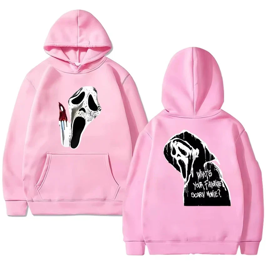 Hoodie met Dubbelzijdige Opdruk Unisex Fleece Trui Gothic Streetwear Casual Sweatshirt Mannen Vrouwen | Sulvida