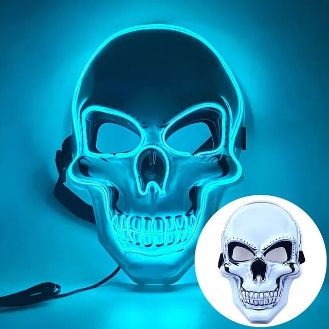 Verlicht Schedel Masker LED Volgelaat Halloween Cosplay Carnaval Feestartikelen Theater Mysterieus Griezel | Sulvida