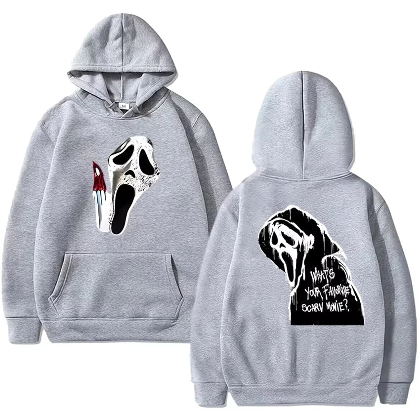 Hoodie met Dubbelzijdige Opdruk Unisex Fleece Trui Gothic Streetwear Casual Sweatshirt Mannen Vrouwen | Sulvida