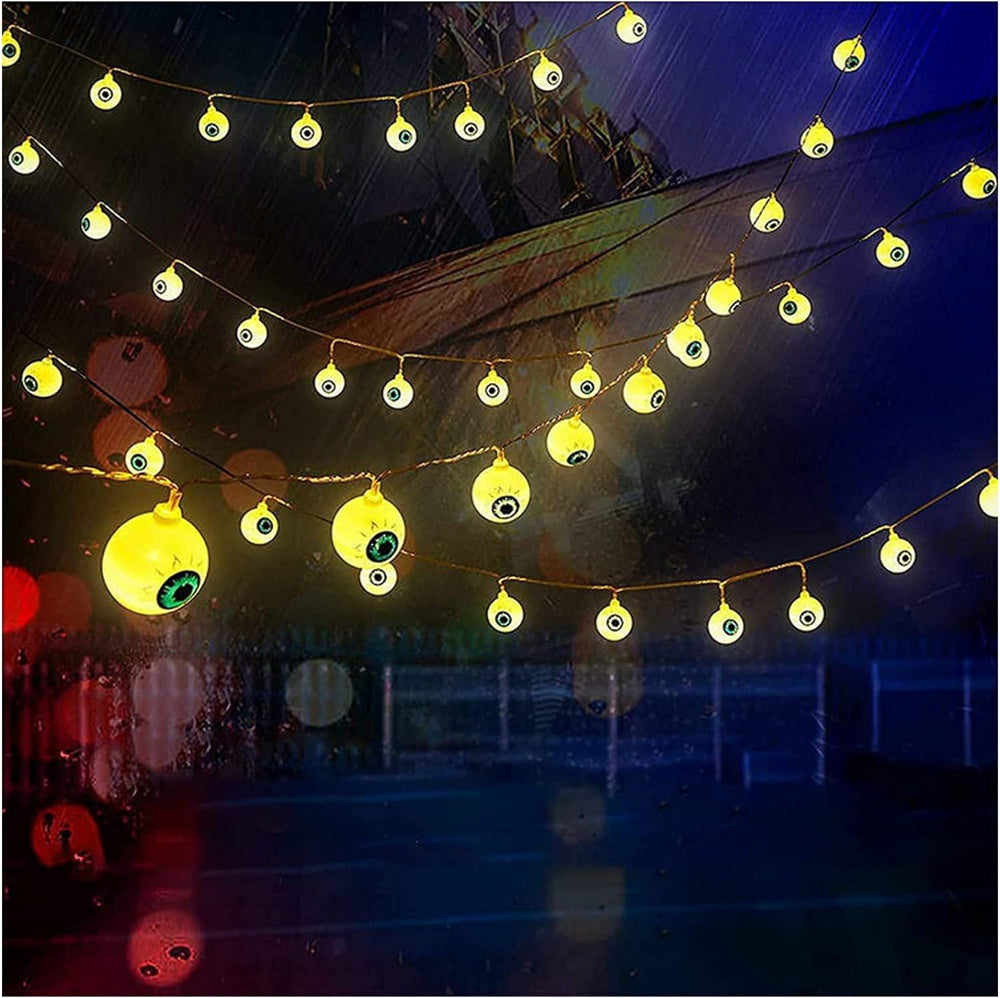 Zonne-energie LED Slingerverlichting 8 Lichtstanden Waterdicht voor Buiten Tuin Terras Feest Halloween Decoratie | Sulvida