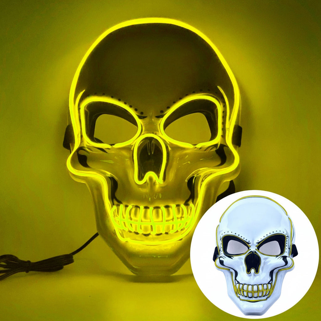 Verlicht Schedel Masker LED Volgelaat Halloween Cosplay Carnaval Feestartikelen Theater Mysterieus Griezel | Sulvida