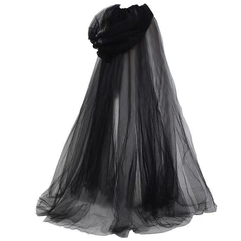 Gazen cape met capuchon – lange gothic mantel voor cosplay, themafeesten en carnaval – unisex kostuum | Sulvida
