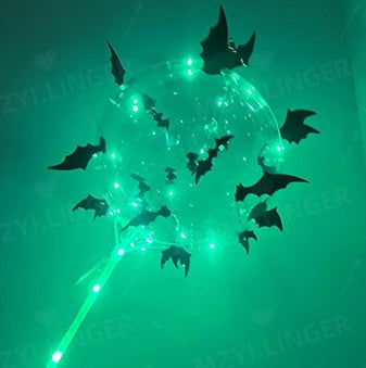 Ballons transparents avec autocollants de chauve-souris – Set de ballons Bobo décoratifs pour fêtes et événements | Sulvida