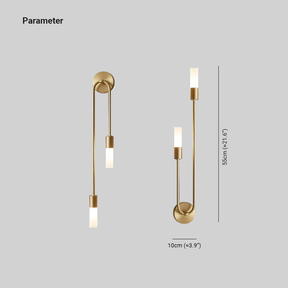 LED Wandlamp Metaal Acryl Goudkleurig Slaapkamer Woonkamer Modern Design Lichtgevend Accent Sfeerverlichting | Sulvida