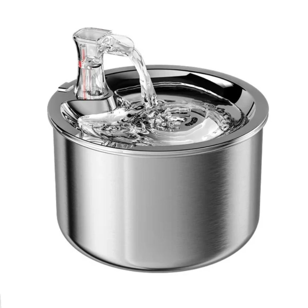 Fontaine pour chats avec détection de mouvement et système de filtration à 4 couches – Abreuvoir en acier inoxydable de 2 litres pour chats et chiens | Sulvida