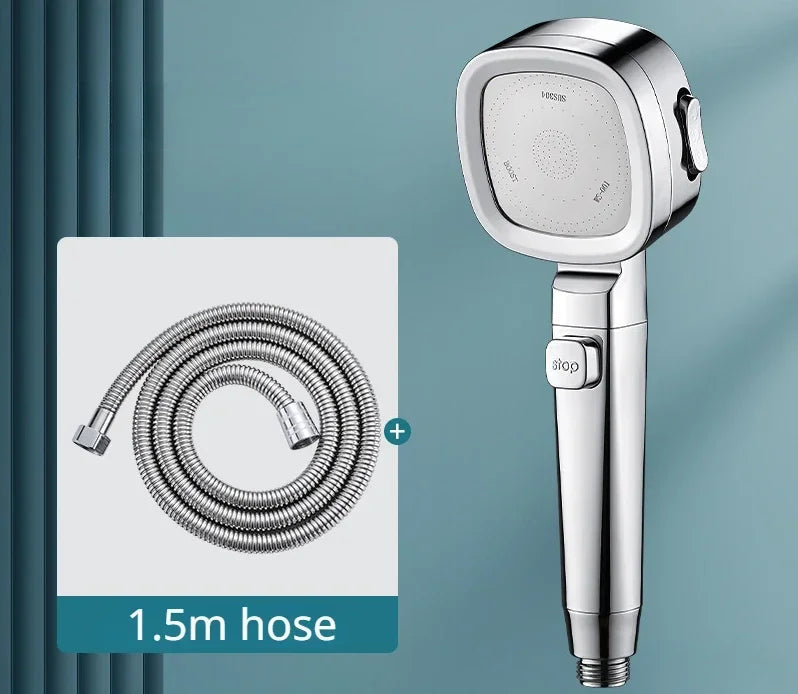 Handdouche 3 Standen Waterbesparend ABS Massagestraal Stopknop Verstelbaar Badkamer Wellness Doucheaccessoire | Sulvida