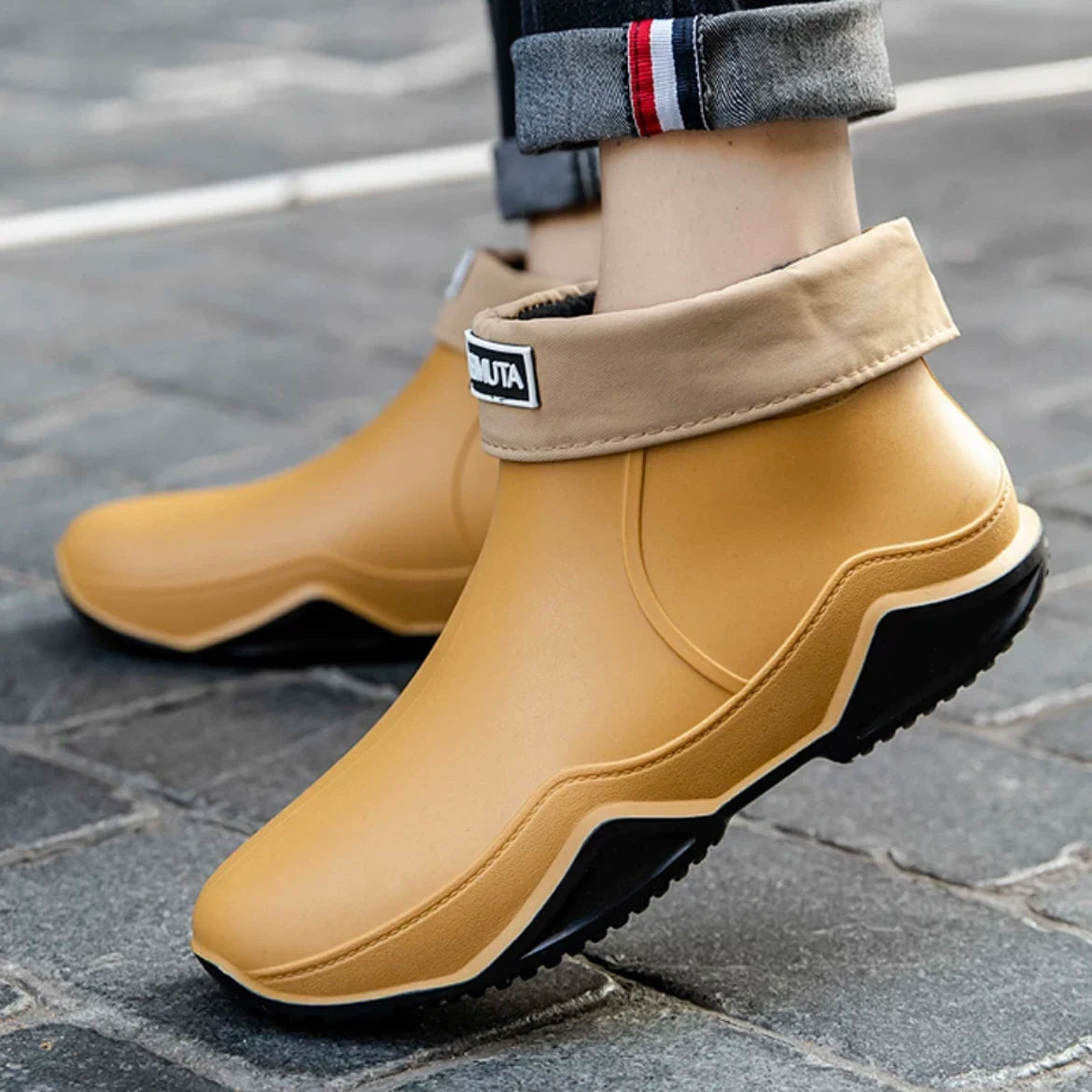 Waterdichte Enkellaarzen Dames Heren Antislip Regenlaarzen PVC Gekleurd Unisex Seizoenbestendig Tuinschoenen | Sulvida