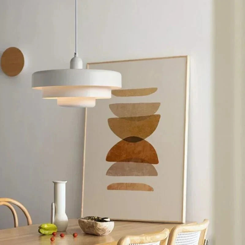 Scandinavische hanglamp metaal macaron-tinten eetkamer woonkamer moderne verlichting Ø35cm design lamp | Sulvida
