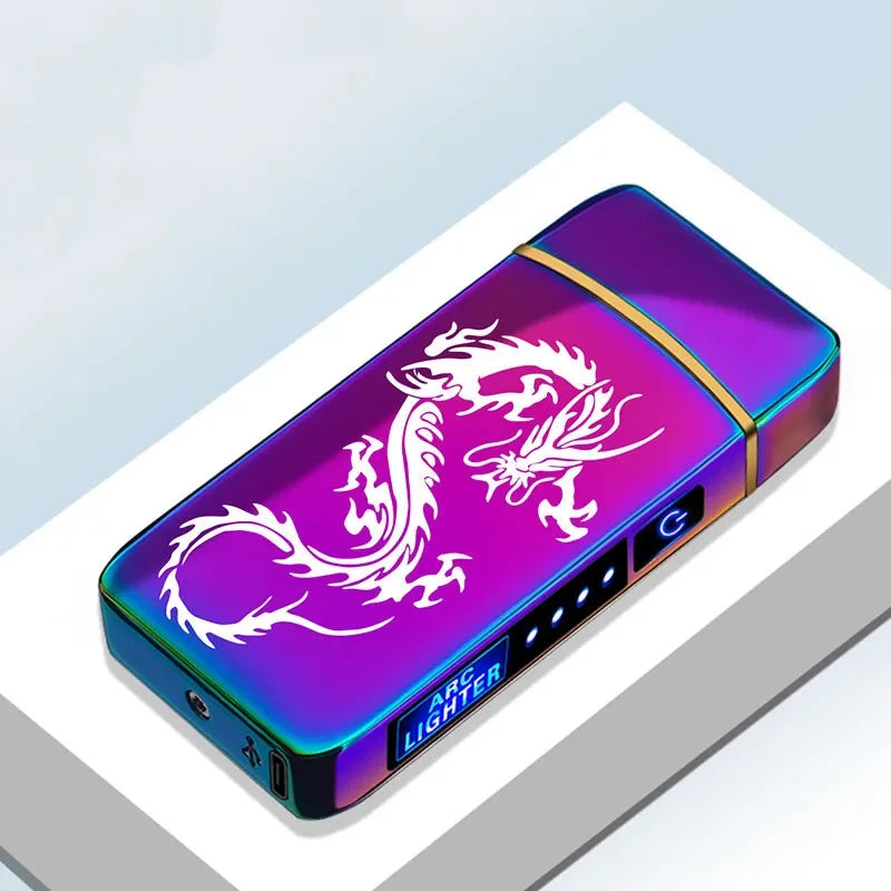 Oplaadbare plasma-aansteker met dubbele lichtboog USB windbestendig luxe metaal design kaarsen kachel | Sulvida