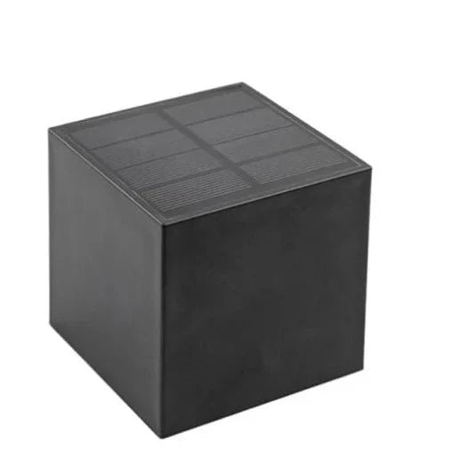 Vierkante Solar Buitenlamp voor Muur met LED Verlichting | Waterdicht IP65 Wandlamp Tuin Terras 8x8 cm | Sulvida