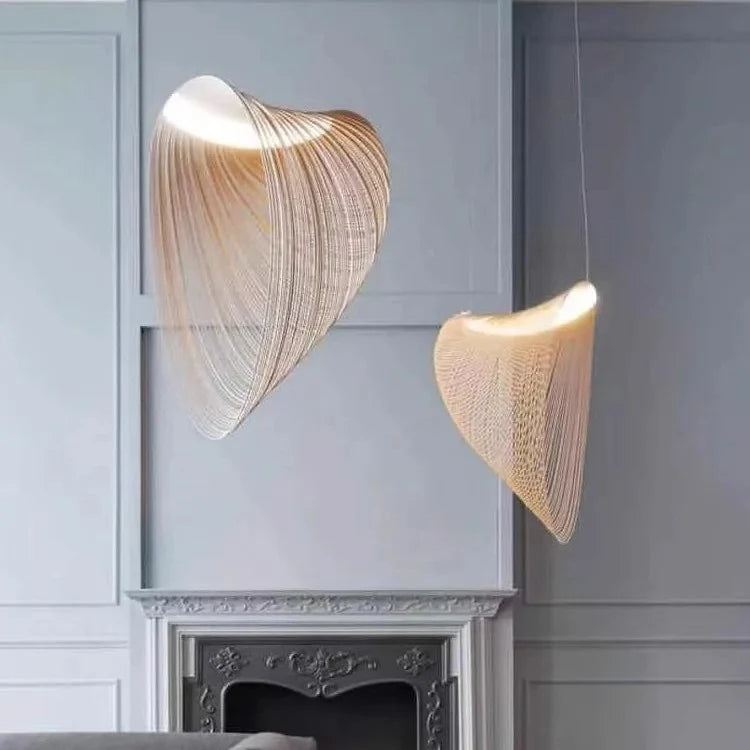 Gevlochten hanglamp bamboe natuurlijk design woonkamer eetkamer slaapkamer sfeerverlichting decoratief | Sulvida