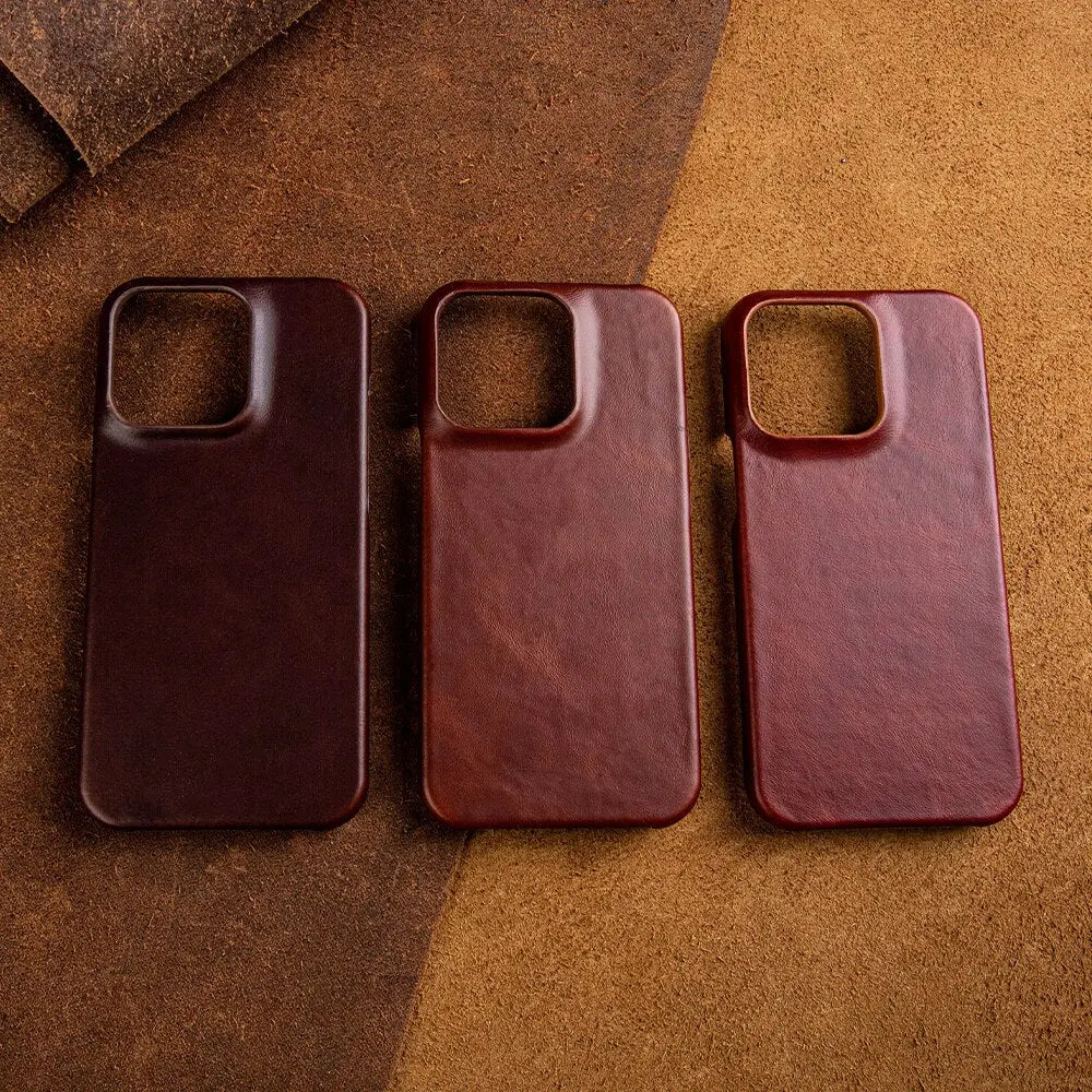 Étui pour iPhone en cuir de vache véritable, professionnel, haut de gamme, fait main, fermeture magnétique, porte-cartes, protection | Sulvida