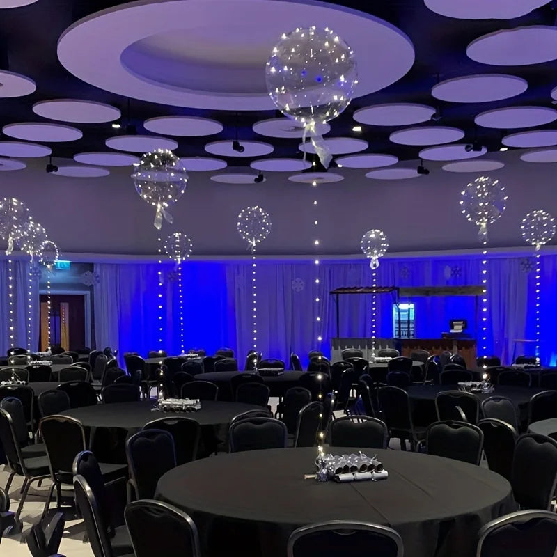 Transparante LED-ballonnen 50 cm met 3 meter lichtsnoer voor bruiloft verjaardag feest party decoratie sfeer | Sulvida