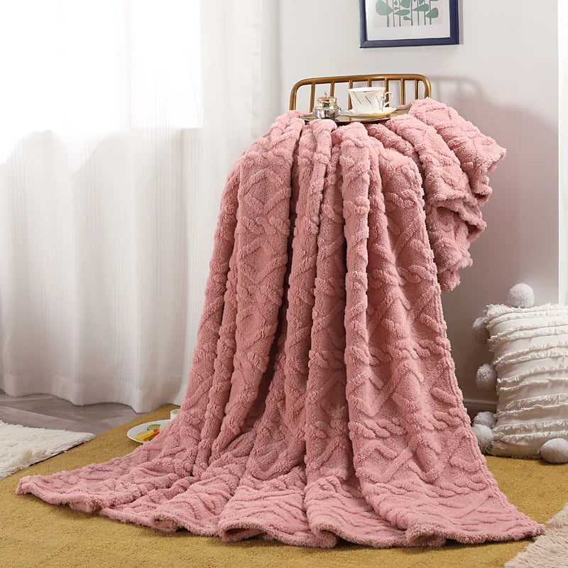 Zachte Flanel Plaid Polyester Effen Kleur Deken voor Bank en Bed Multifunctioneel Woonkamer Slaapkamer | Sulvida