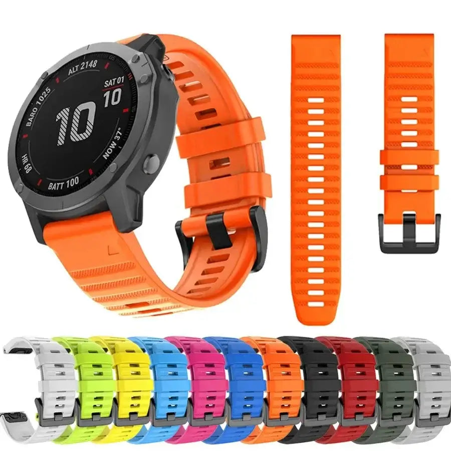 Bracelet de montre en silicone sportif universel, interchangeable, coloré, confortable et respirant, QuickFit 20mm 22mm 26mm | Sulvida