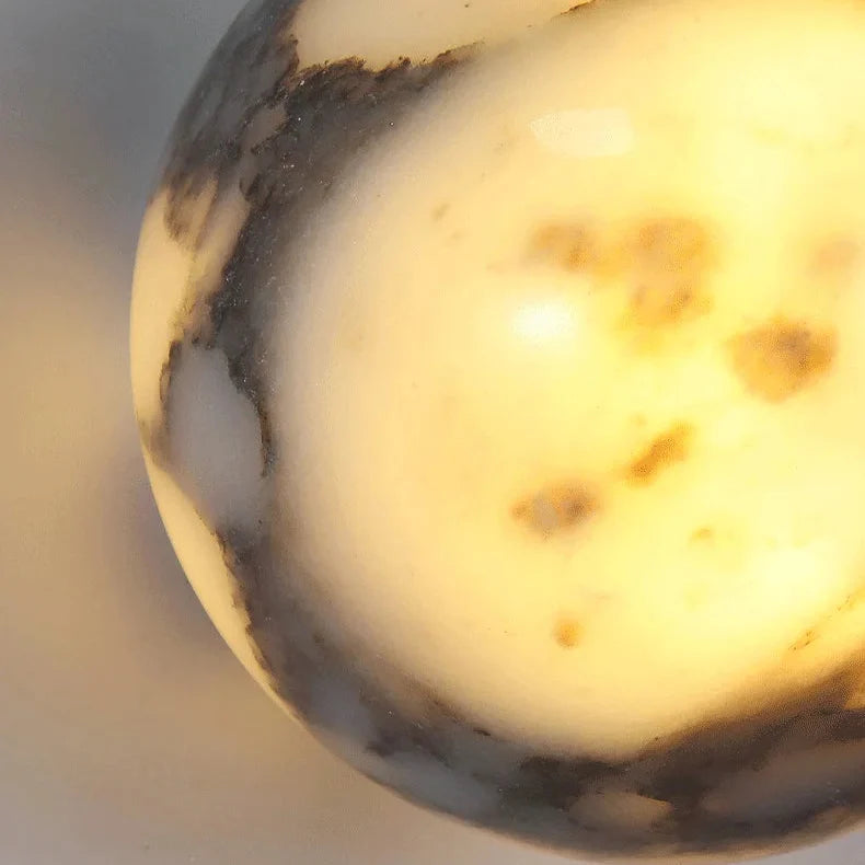 Wandlamp Marmeren Bol Natuursteen Up Down Lichteffect Hal Slaapkamer Woonkamer Eetkamer Sfeerverlichting | Sulvida