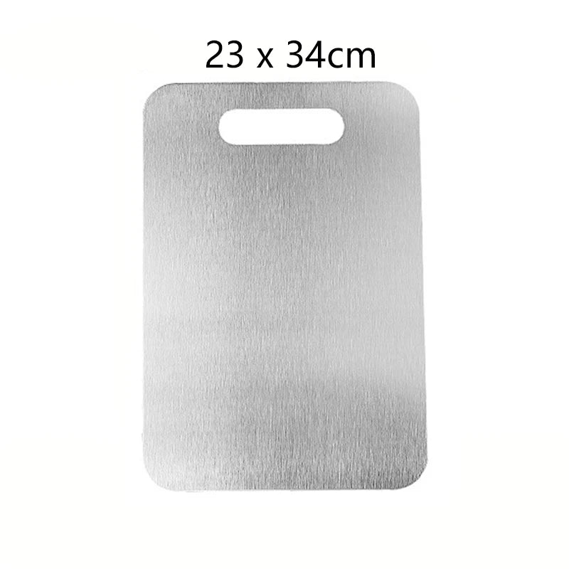 Planche à découper en acier inoxydable 316, réversible, professionnelle, antibactérienne, pour légumes, viande, fruits, pain et pâte | Sulvida