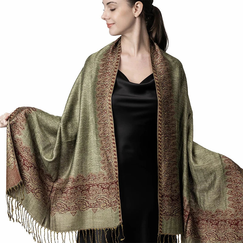 Kasjmier-gevoel Dames Sjaal 70×190 cm Polyester Warme Herfst Winter Omslagdoek Fashion Stola Accessoire | Sulvida