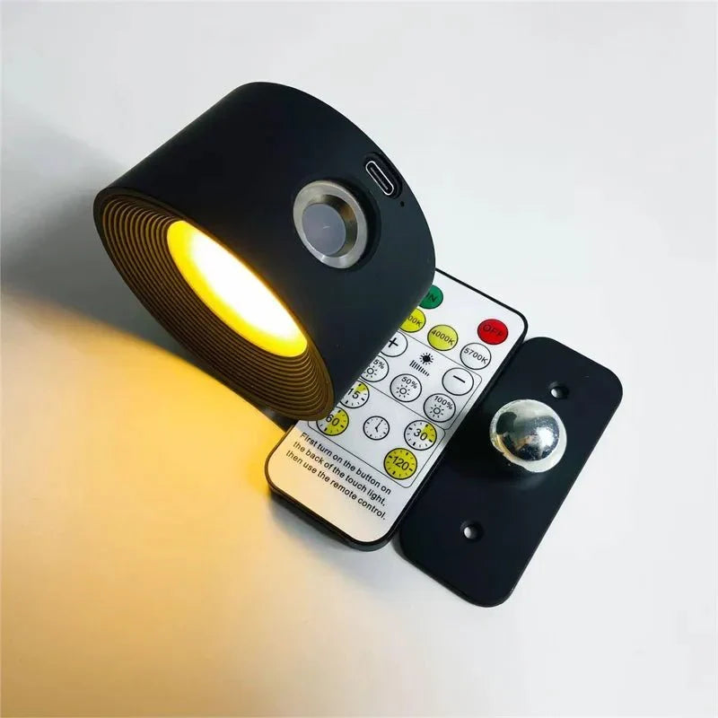 Draadloze Wandlamp Oplaadbaar 360° Draaibaar Dimbaar met Magnetische Bevestiging Modern Design Sfeerlicht | Sulvida