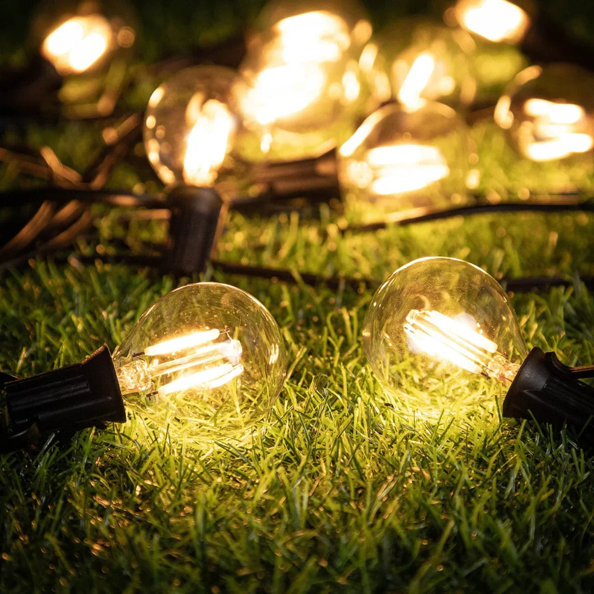 Solar Lichtslinger Tuinverlichting 9 of 15 Meter LED Warmwit Buitenverlichting Buiten Sfeerverlichting | Sulvida
