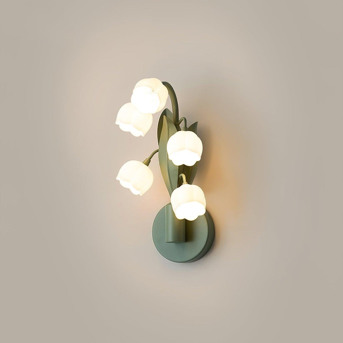 Wandlamp Orchidee Met Bladeren Groen Metaal PC Lichtbron G4 Slaapkamer Hal Badkamer Botanisch Design | Sulvida