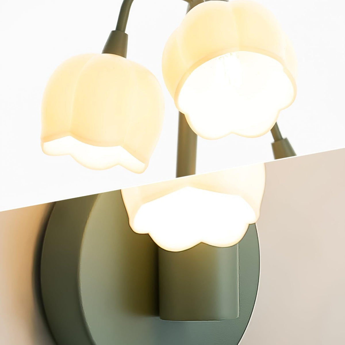 Wandlamp Orchidee Met Bladeren Groen Metaal PC Lichtbron G4 Slaapkamer Hal Badkamer Botanisch Design | Sulvida