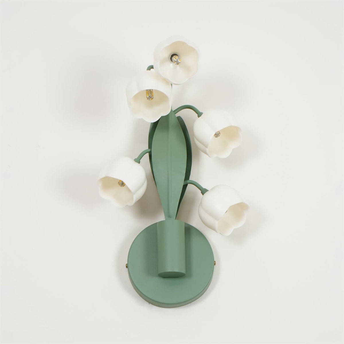 Wandlamp Orchidee Met Bladeren Groen Metaal PC Lichtbron G4 Slaapkamer Hal Badkamer Botanisch Design | Sulvida