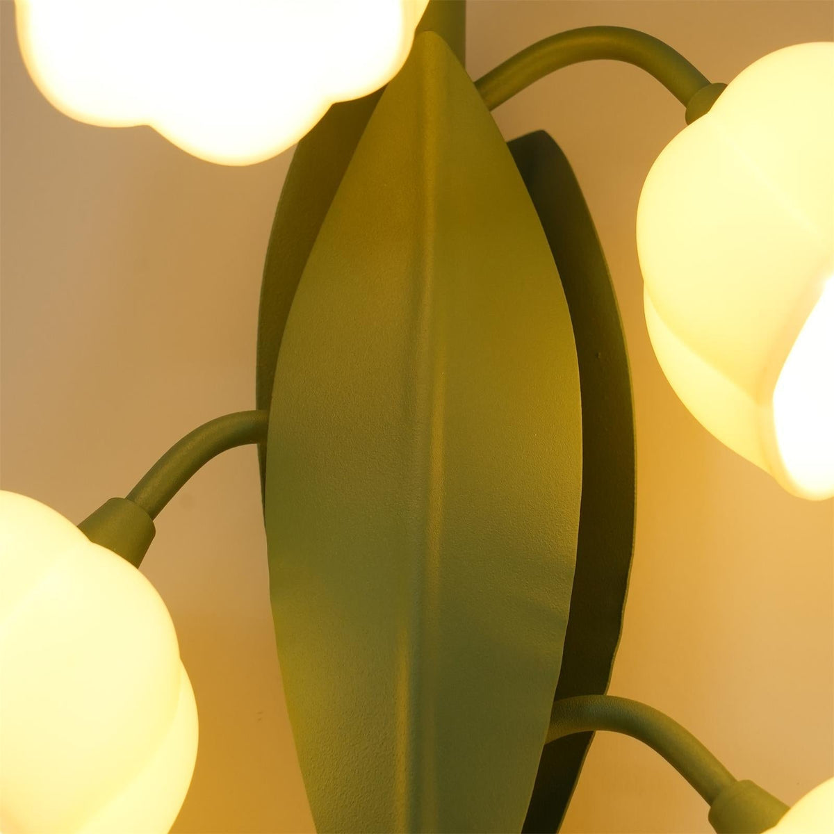 Wandlamp Orchidee Met Bladeren Groen Metaal PC Lichtbron G4 Slaapkamer Hal Badkamer Botanisch Design | Sulvida