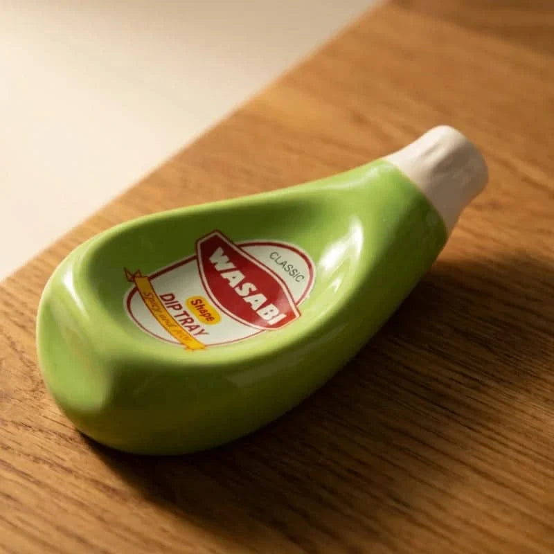 Set aus 4 Keramik-Dipschälchen – Servierschälchen für Soßen in Flaschenform, Ketchup, Mayo, Wasabi, Senf | Sulvida