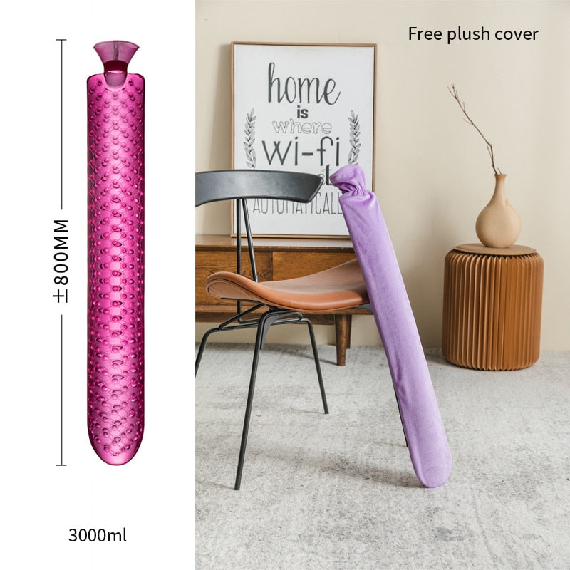 Warmwaterkruik Extra Lang PVC Thermisch Kruikje 110cm Comfort Verwarming Koude Dagen Winter Bed Ontspanning | Sulvida