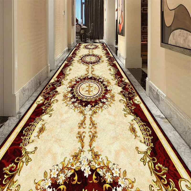 Gangloperloper vloerkleed polyester antislip 60-120 cm breed lange hal corridor vintage patroon klassiek | Sulvida