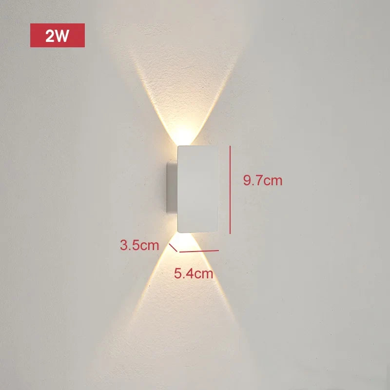 Applique extérieure LED 18W, aluminium noir, étanche IP65, éclairage extérieur moderne, installation facile au jardin | Sulvida
