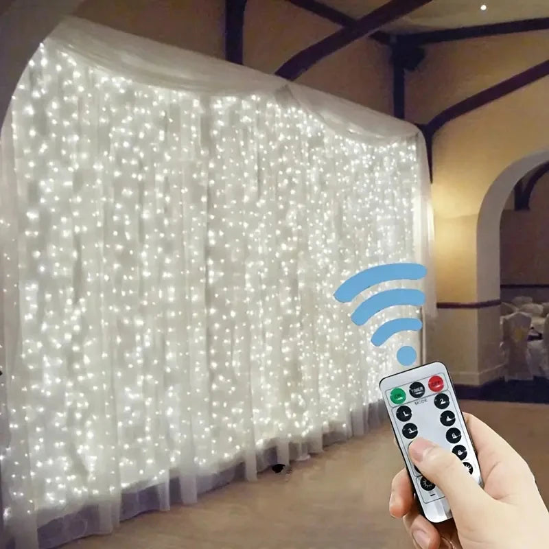 3/4/6m Gordijn LED Lichtslingers Garland USB Festoen Afstandsbediening Fairy Garland Lights Kerstdecoratie voor Slaapkamer Thuis