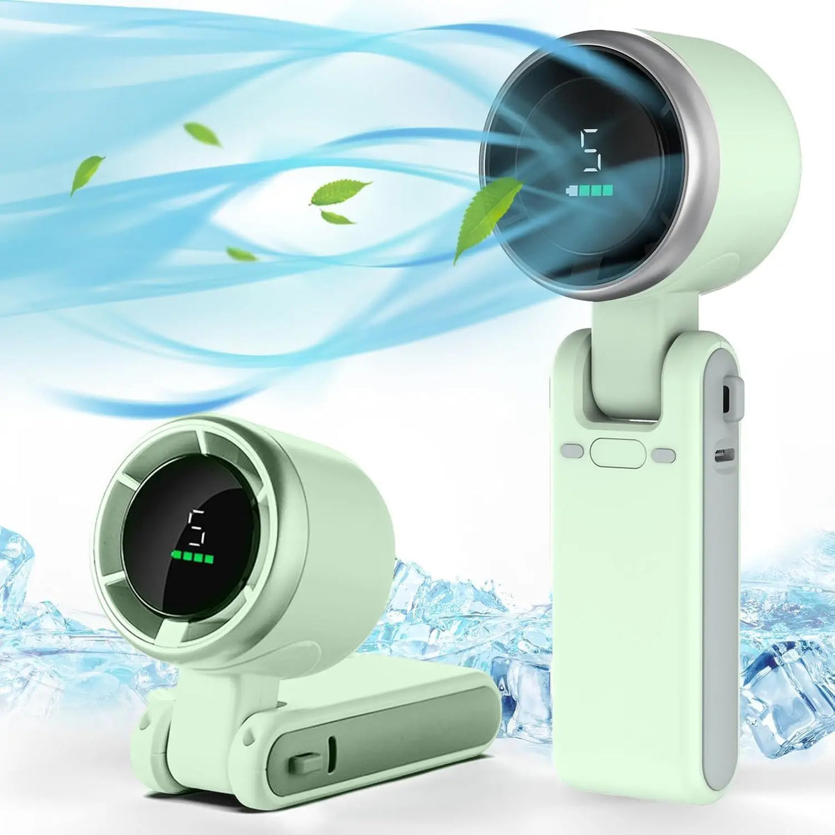 Draagbare Handventilator met 5 Snelheden Inklapbaar Reisventilator voor Verkoeling Onderweg Compact USB | Sulvida