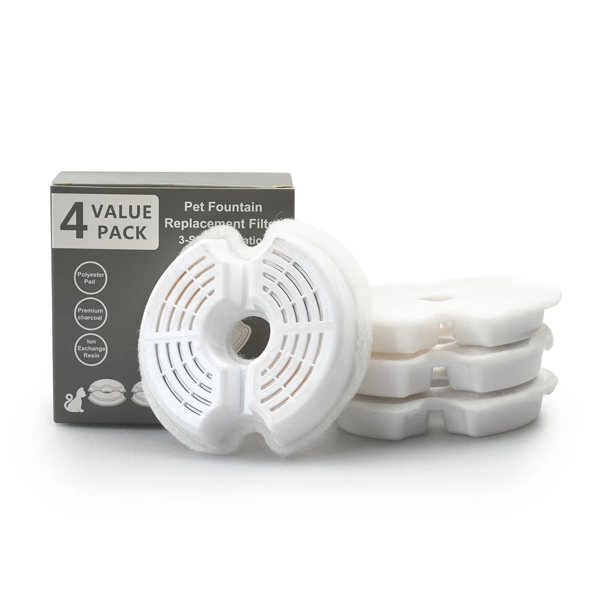Huisdierwaterfontein 2L met LED-verlichting & 4-laags filtersysteem voor katten en honden stilte drinkbak | Sulvida