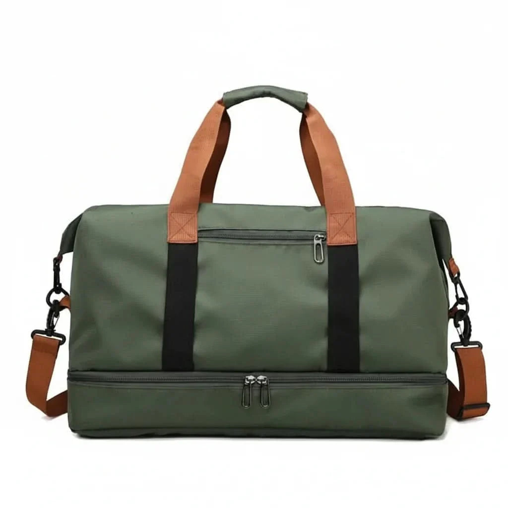 Sac de sport avec compartiment à chaussures – Sac de week-end pratique avec compartiment humide-sec et bandoulière amovible | Sulvida
