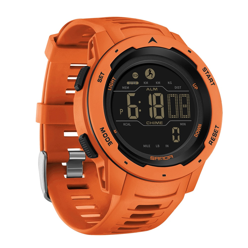 Waterdicht Digitaal Sporthorloge met Stappenteller – Militair Design voor Actieve Outdoor Lifestyle | Sulvida