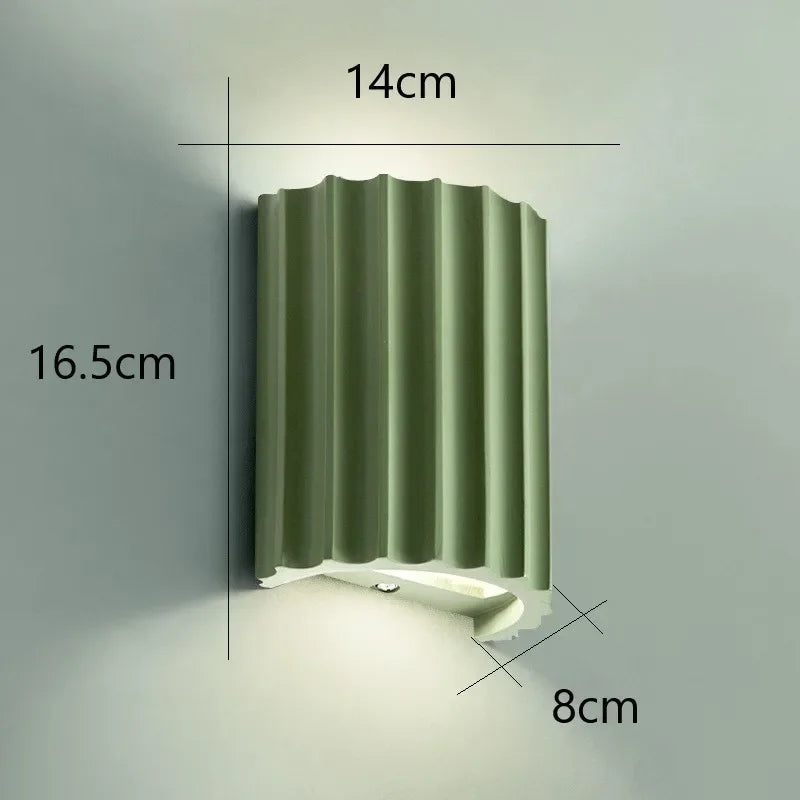 Moderne Wandlamp met Reliëf Hars Wit Groen Bruin Zwart Omhoog Omlaag Verlichting Slaapkamer Gang Woonkamer | Sulvida