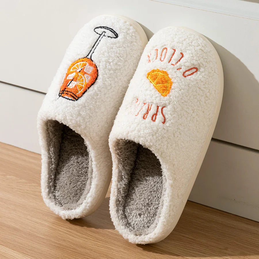 Damespantoffels Pluche Binnensloffen Beige Roze Warm Comfort Indoor Huis Slippers Zacht Antislip Cadeau | Sulvida
