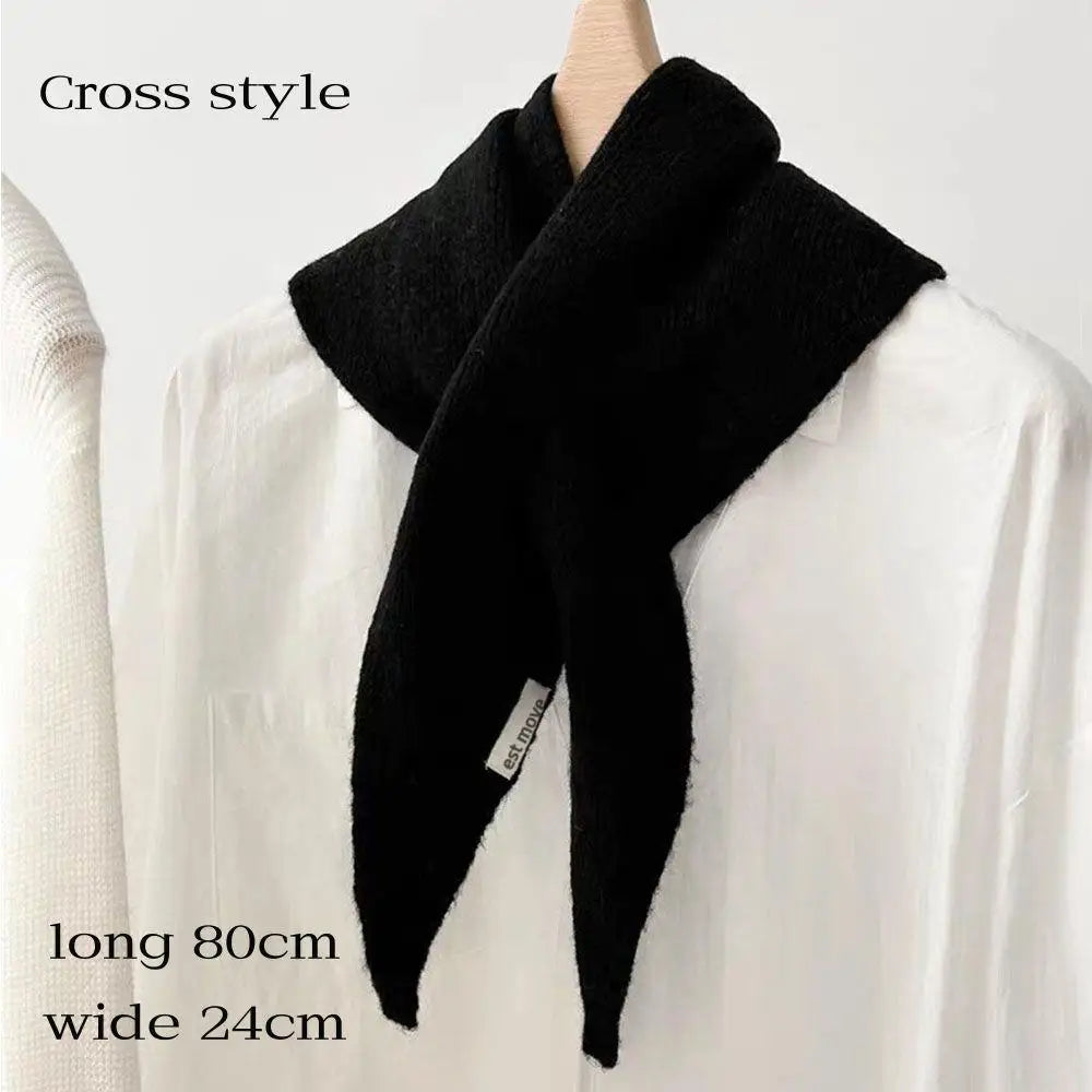 Driehoekige Wollen Sjaal Dames Gebreid Warm Omslagdoek Effen Halsdoek Schoudersjaal Winter Herfst Stijlvol | Sulvida