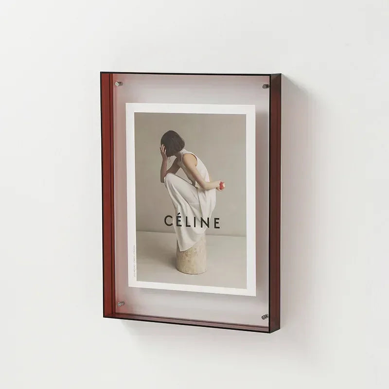 Transparant fotolijstje acryl met standaard 11×14 cm 15×19 cm 16×21 cm minimalistische fotopresentatie | Sulvida