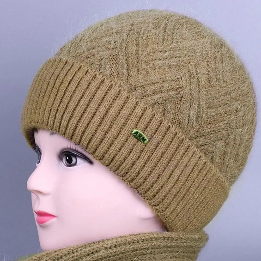 Gebreide Wintermuts Dames met Fleecevoering Warme Hoofdbedekking Omslagrand Koud Weer Winter Accessoire | Sulvida