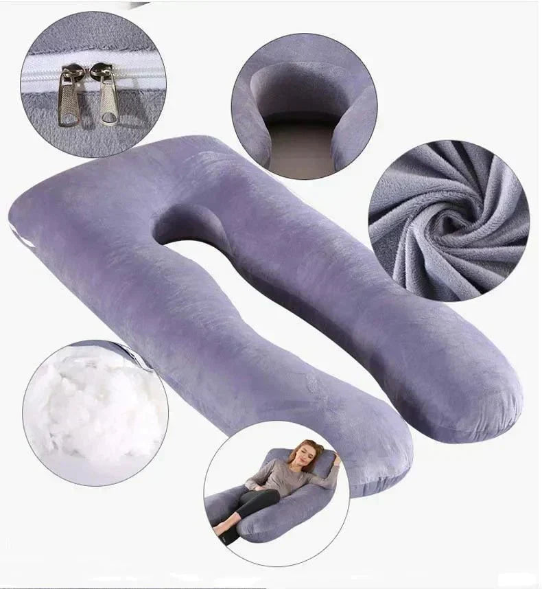 Lichaamskussen Zwangerschap Nek Rug Buik Ondersteuning Zijslaper Comfort Slaap Ontspanning Body Pillow | Sulvida