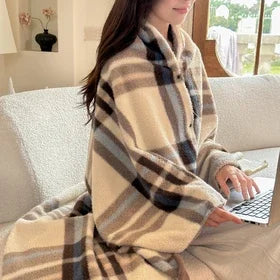 Geruite Plaid Deken Zachte Kasjmier-Look voor Bank en Bed Draagbare Warme Winterdeken Herfst Woonkamer | Sulvida