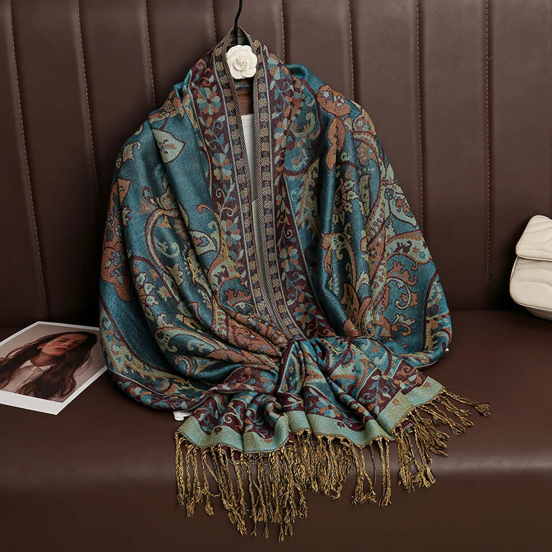 Kasjmier-gevoel Dames Sjaal 70×190 cm Polyester Warme Herfst Winter Omslagdoek Fashion Stola Accessoire | Sulvida