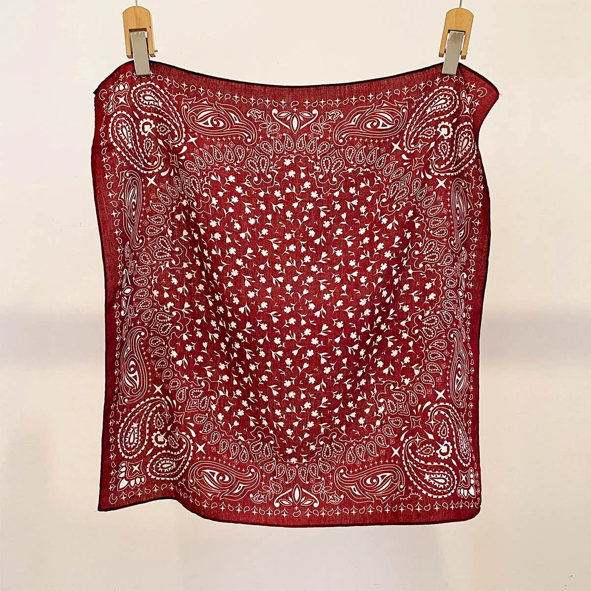 Vierkante Hoofddoek Dames Katoengevoel Print Hals Haar Accessoire Mode Bandana Multifunctioneel 68x68cm | Sulvida