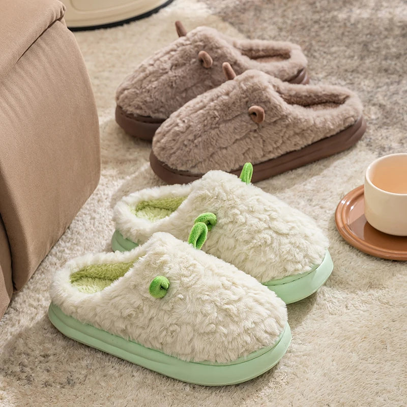 Pluche Huisslippers Gesloten Teen Dames & Heren Cartoon Antislip Zachte Zool Warm Sloffen Winterschoenen | Sulvida