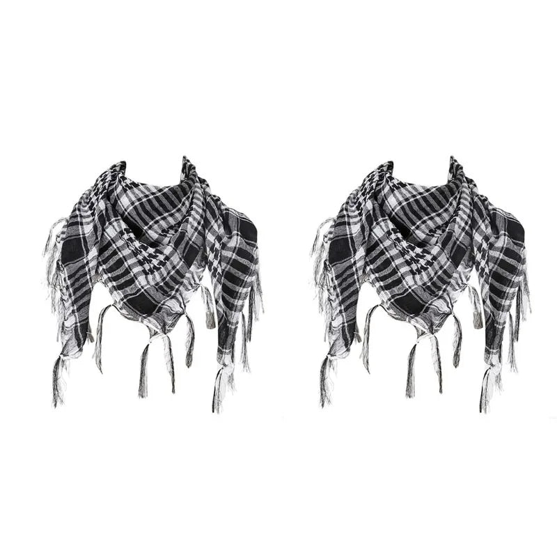 Tactische Shemagh Woestijnsjaal Geruit Katoen 100x100 cm Hoofddoek Hals Mannen Vrouwen Sport Outdoor | Sulvida
