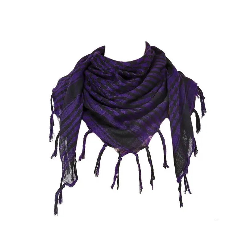 Tactische Shemagh Woestijnsjaal Geruit Katoen 100x100 cm Hoofddoek Hals Mannen Vrouwen Sport Outdoor | Sulvida