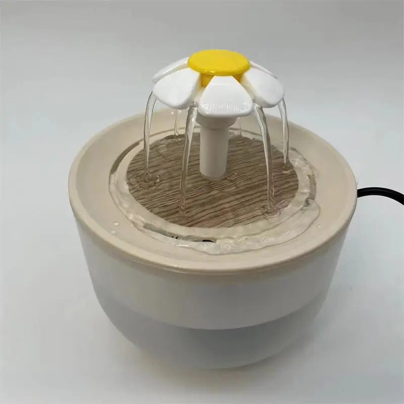 Fontaine à eau pour animaux avec filtre 1.2L Réservoir d’eau électrique silencieux pour chats et chiens Rechargeable par USB | Sulvida